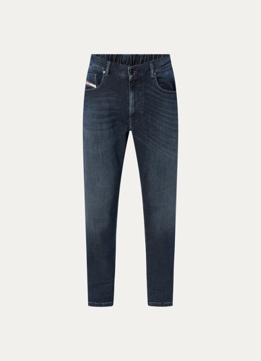 Diesel 2032 D-KROOLEY loose fit jeans met donkere wassing - voorkant indigo