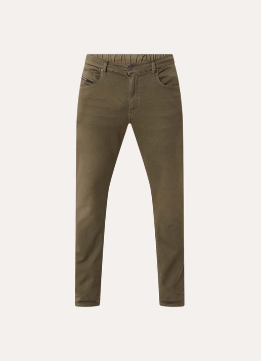Diesel 2032 D-krooley slim fit chino met steekzakken - voorkant 2 mosgroen