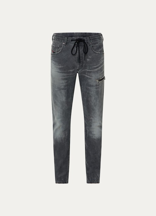 Diesel 2032 D-Krooley straight leg jeans  - voorkant 2 zwart