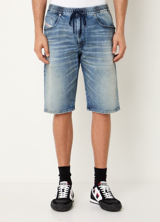 Diesel 2033 D-Krooley Joggjeans® straight fit korte broek van denim