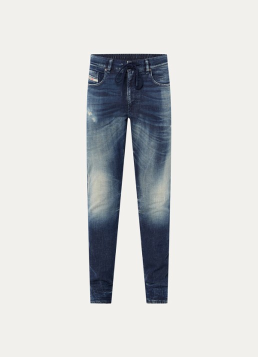 Diesel 2062 D-Strukt-B JoggJeans® slim fit jeans met verwassen afwerking - voorkant 4 indigo