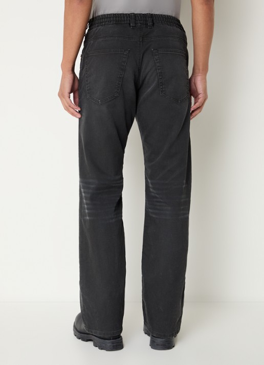 Diesel 2080 D-Reel loose fit joggingbroek van denim met trekkoord - achterkant antraciet