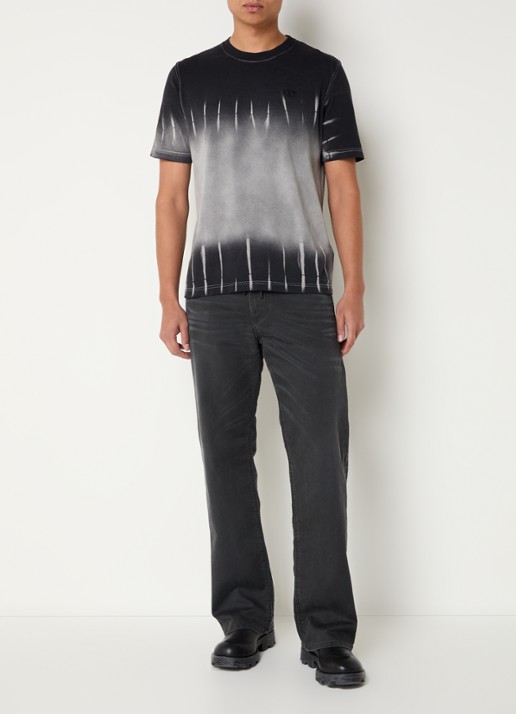 Diesel 2080 D-Reel loose fit joggingbroek van denim met trekkoord - voorkant 5 antraciet