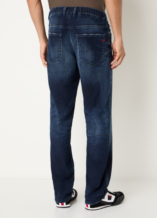 Diesel 2090 D-Veekley Joggjeans® straight fit jeans met donkere wassing - achterkant grijsmele
