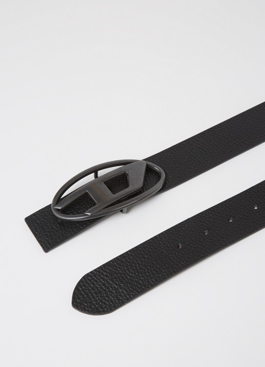 Diesel B-1DR reversible riem van leer - detail zwart