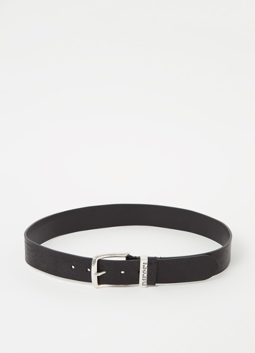 Diesel B-Visible riem van leer - voorkant zwart