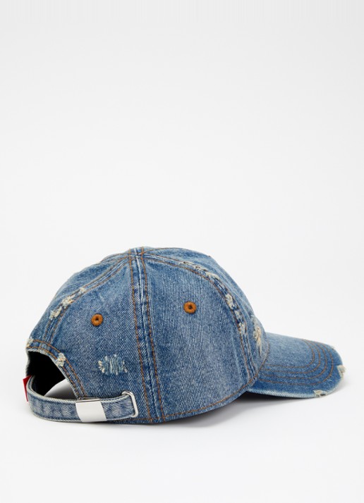 Diesel C-Enic pet van denim met logoborduring - achterkant 2 indigo