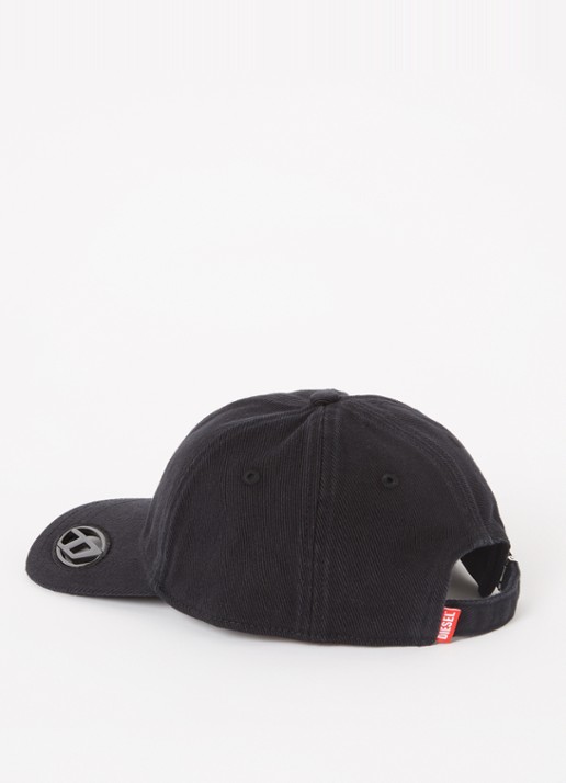 Diesel C-Plak pet met logo - detail zwart