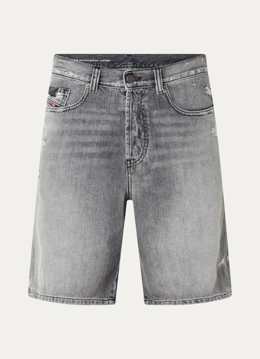 Diesel Calzoncini straight fit korte broek van denim met gekleurde wassing