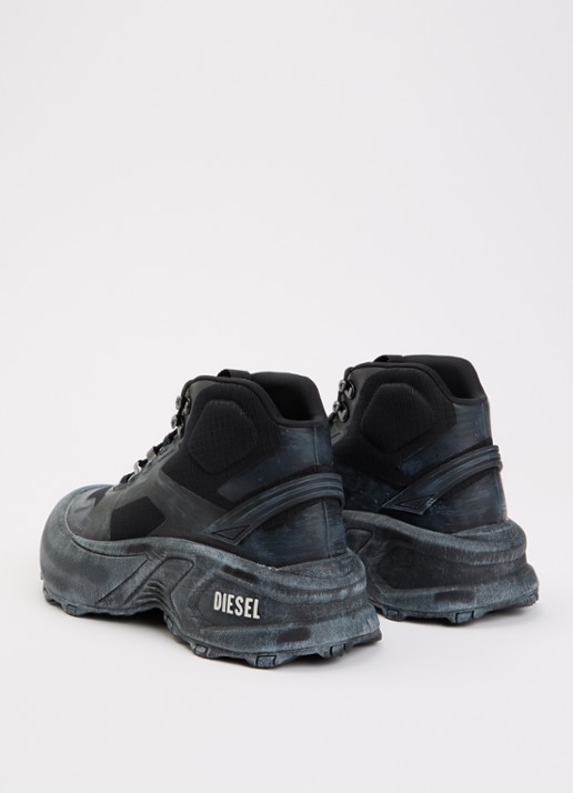 Diesel D-Cage Hiking sneaker met logo - achterkant grijs
