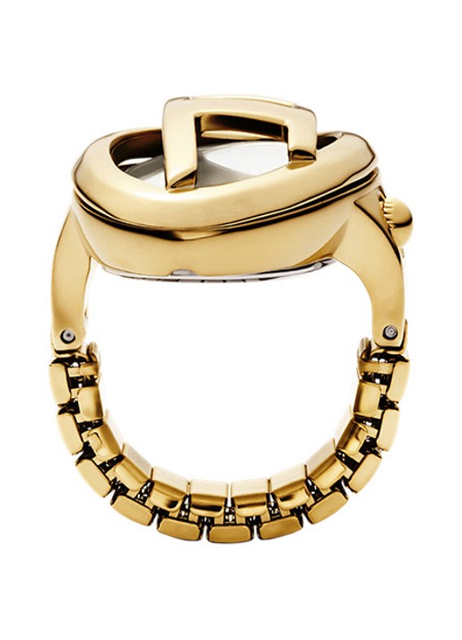 Diesel D-Era horloge ring DZ5625 - detail 3 goud