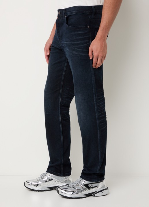 Diesel D-Finitive straight leg jeans met donkere wassing - detail 5 donkerblauw