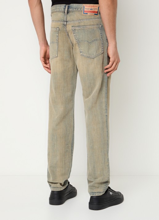 Diesel D-Finitive straight leg jeans met verwassen afwerking - achterkant 3 indigo