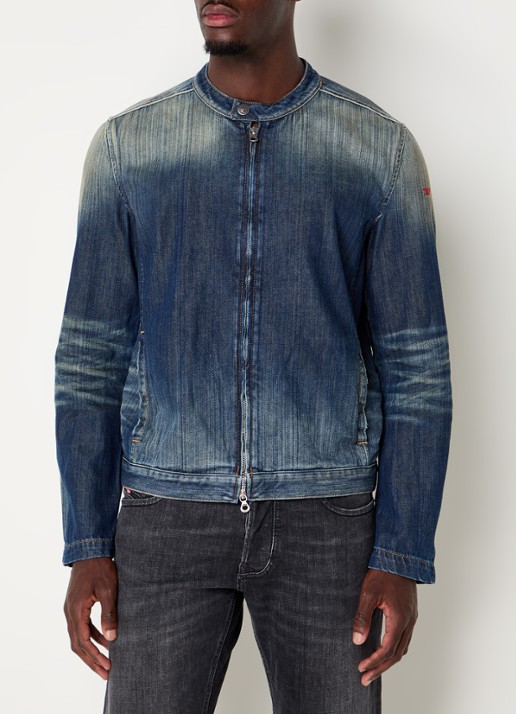 Diesel D-Glory spijkerjas met verwassen afwerking