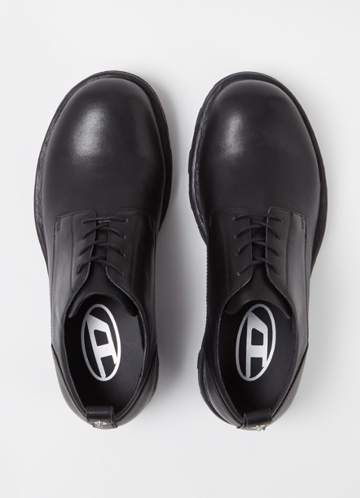 Diesel D-Hammer SH veterschoen van leer - detail 4 zwart