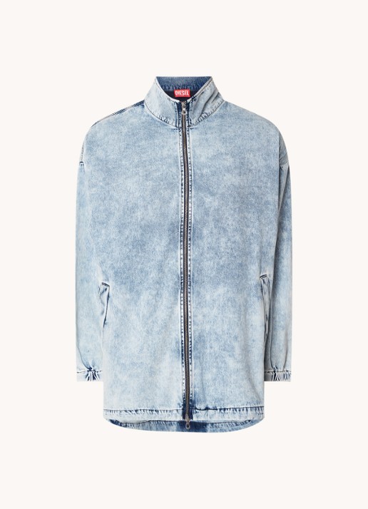 Diesel D-Krap-S1 spijkerjas met backprint - voorkant lichtblauw
