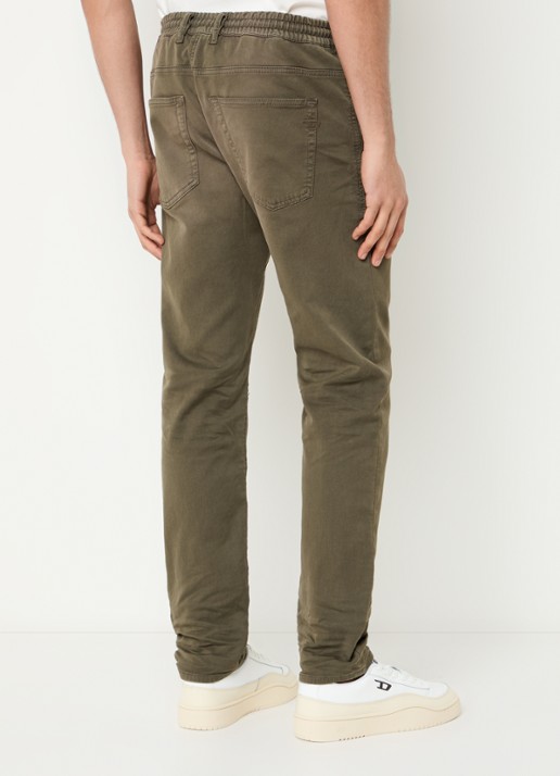 Diesel D-Krooley straight leg jeans met gekleurde wassing - achterkant legergroen