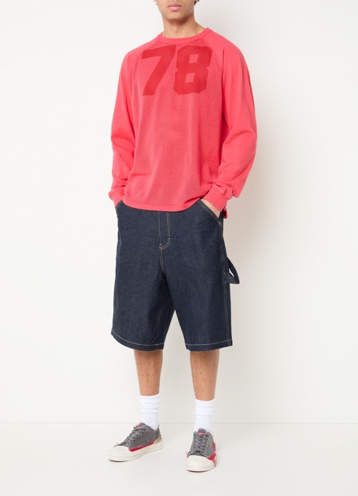 Diesel D-Livery loose fit korte broek van denim met donkere wassing - voorkant 2 indigo