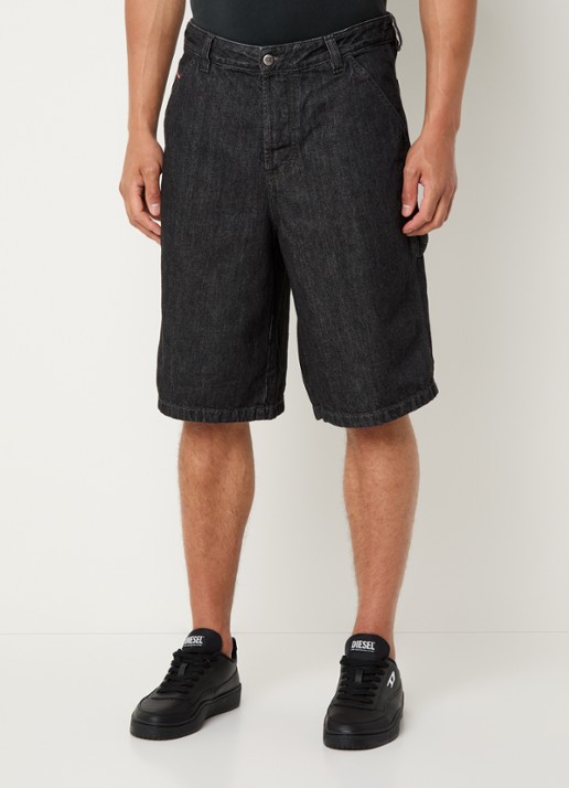 Diesel D-Livery loose fit korte broek van denim met gekleurde wassing
