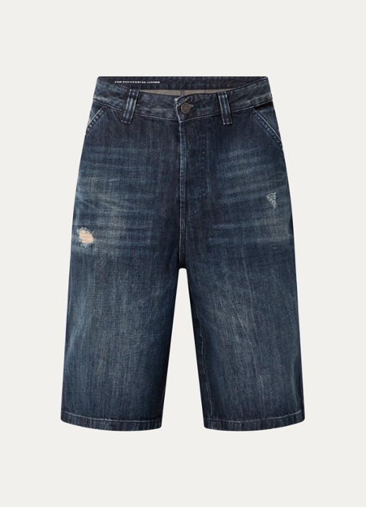 Diesel D-Livery-W loose fit korte broek van denim met donkere wassing