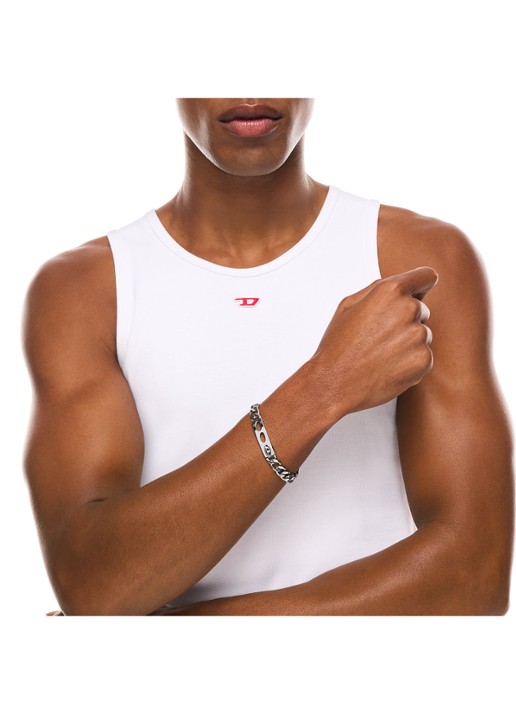 Diesel D Logo armband DX1663040 - detail 4 zilver