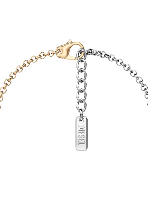 Diesel D Logo armband DX1686931 - detail zilver
