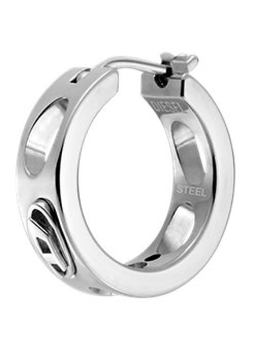 Diesel D Logo enkele oorring DX1664040 - detail 2 zilver
