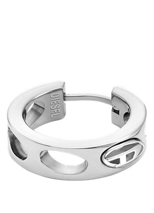 Diesel D Logo enkele oorring DX1664040 - detail 3 zilver