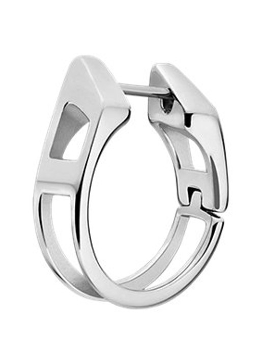 Diesel D Logo enkele oorring DX1673040 - detail 2 zilver