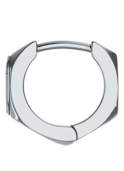 Diesel D Logo enkele oorring DX1692040 - detail 2 zilver
