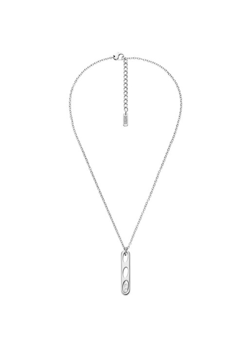 Diesel D Logo ketting DX1662040 - detail 2 zilver