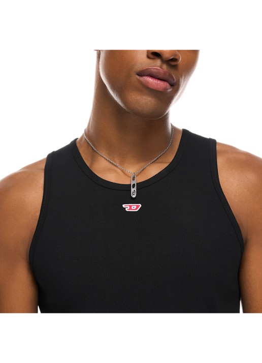 Diesel D Logo ketting DX1662040 - detail 4 zilver