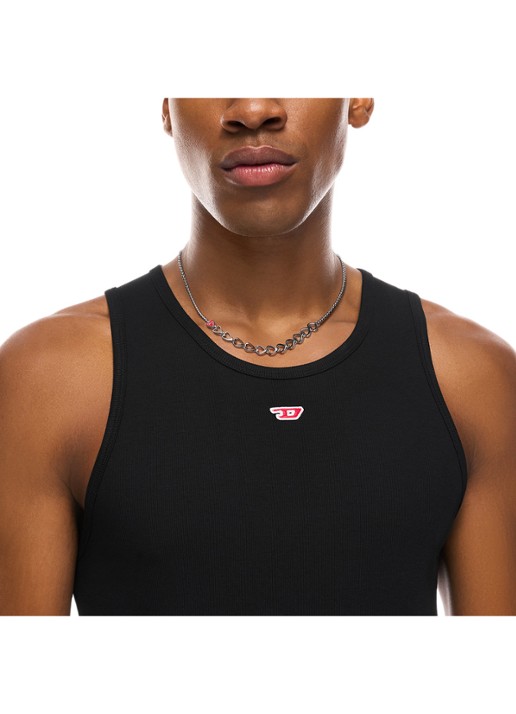 Diesel D Logo ketting DX1666040 - detail 4 zilver