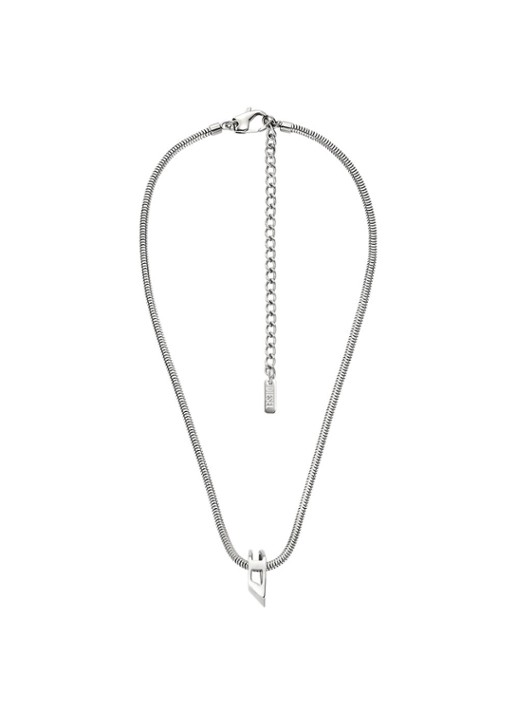 Diesel D Logo ketting DX1672040 - detail 2 zilver