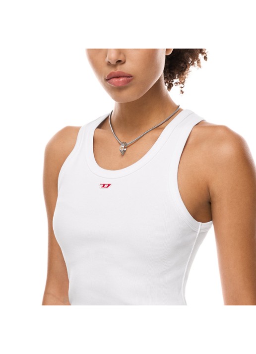 Diesel D Logo ketting DX1672040 - detail 3 zilver