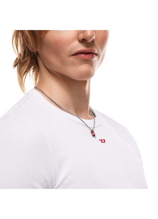 Diesel D Logo ketting DX1689040 - detail 6 zilver