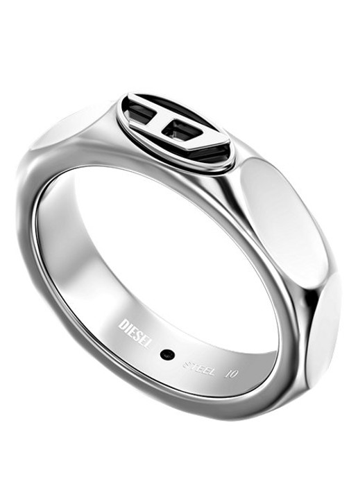 Diesel D Logo ring DX1693040 - detail zilver
