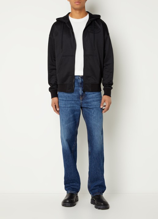 Diesel D-Macs loose fit jeans met medium wassing - voorkant 5 indigo