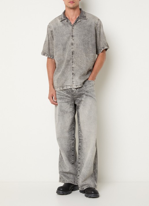 Diesel D-Nabil regular fit overhemd  - voorkant 3 grijs