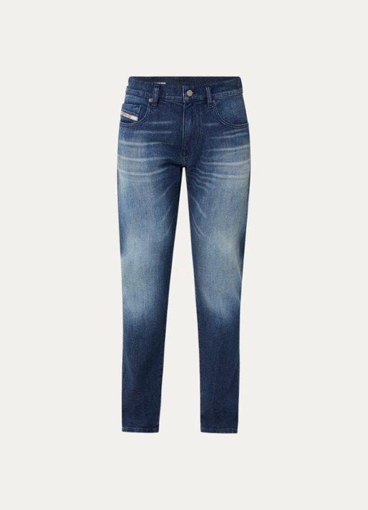 Diesel D-Strukt skinny jeans met medium wassing - voorkant 2 indigo