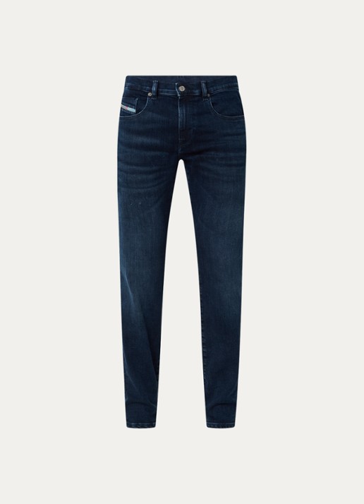 Diesel D-Strukt slim fit jeans met steekzakken - voorkant indigo