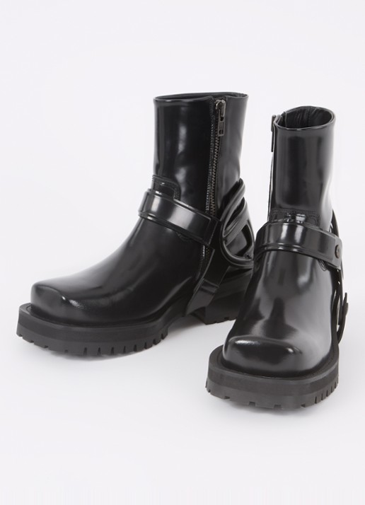Diesel D-Texan-Harness enkelboot van leer - detail 3 zwart