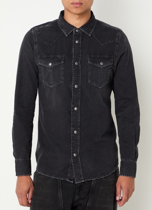 Diesel D-Vega regular fit overhemd van chambray