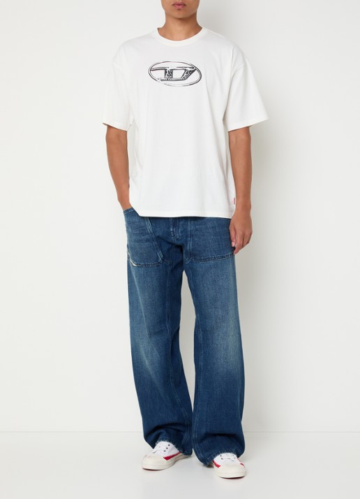 Diesel D-zeta loose fit jeans met donkere wassing - voorkant 4 indigo