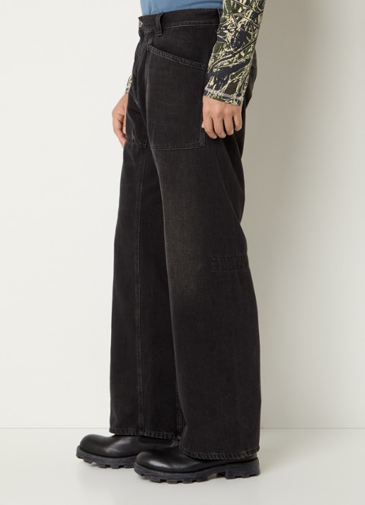 Diesel D-Zeta loose fit jeans met gekleurde wassing en opgestikte zakken - detail 5 antraciet