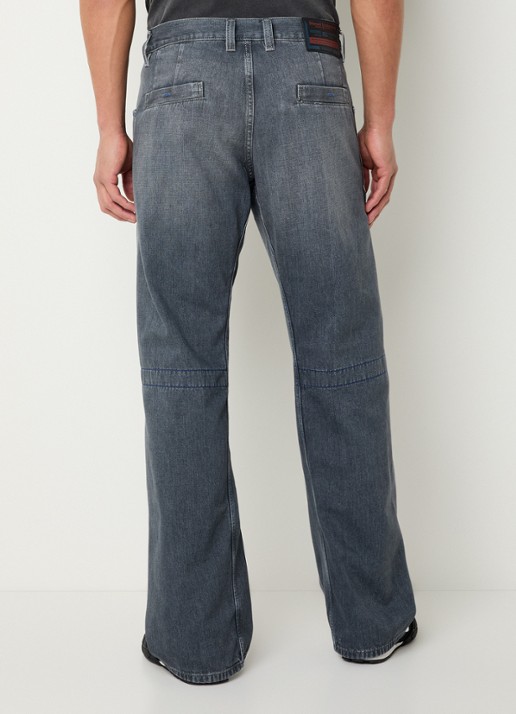 Diesel D-zeta straight fit jeans met gekleurde wassing - achterkant grijs