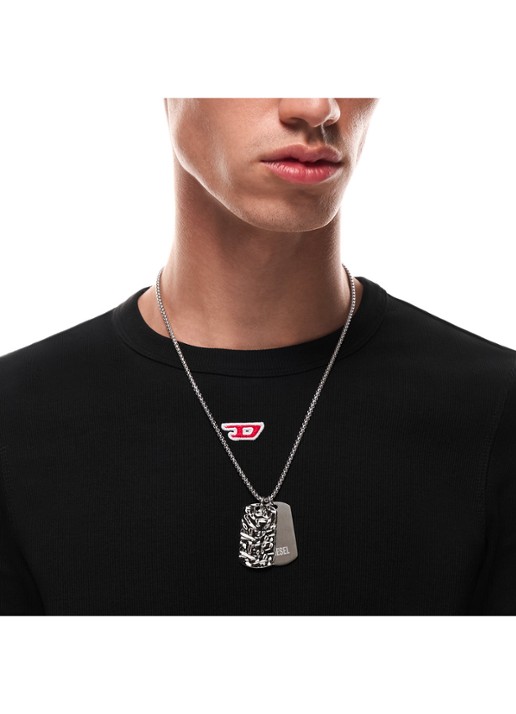 Diesel Diesel Font ketting DX1735040 - detail 5 zilver