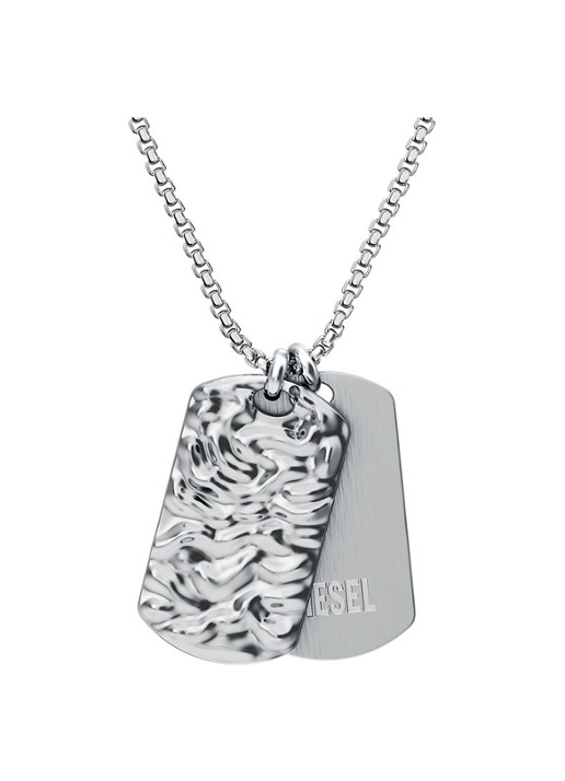 Diesel Diesel Font ketting DX1735040 - voorkant zilver