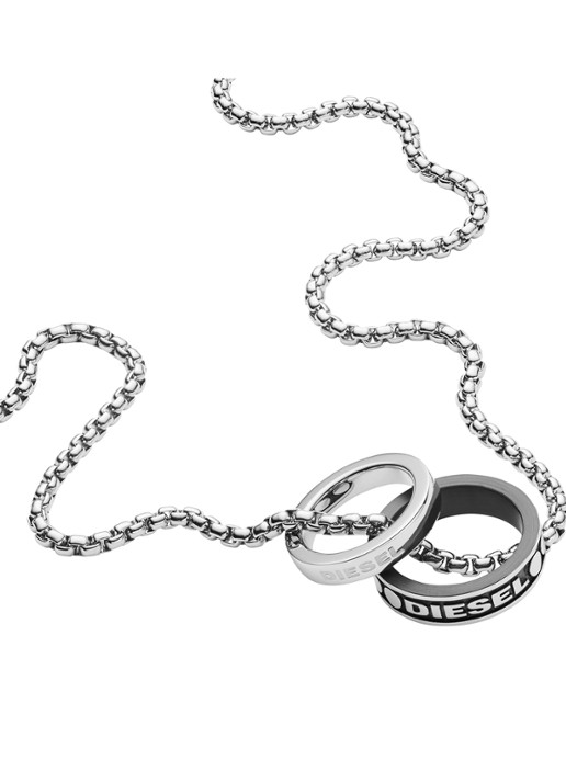 Diesel Double Pendant ketting van roestvrij staal