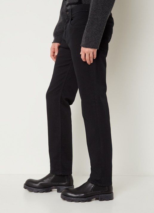 Diesel Finitive straight leg jeans met donkere wassing  - detail 3 zwart